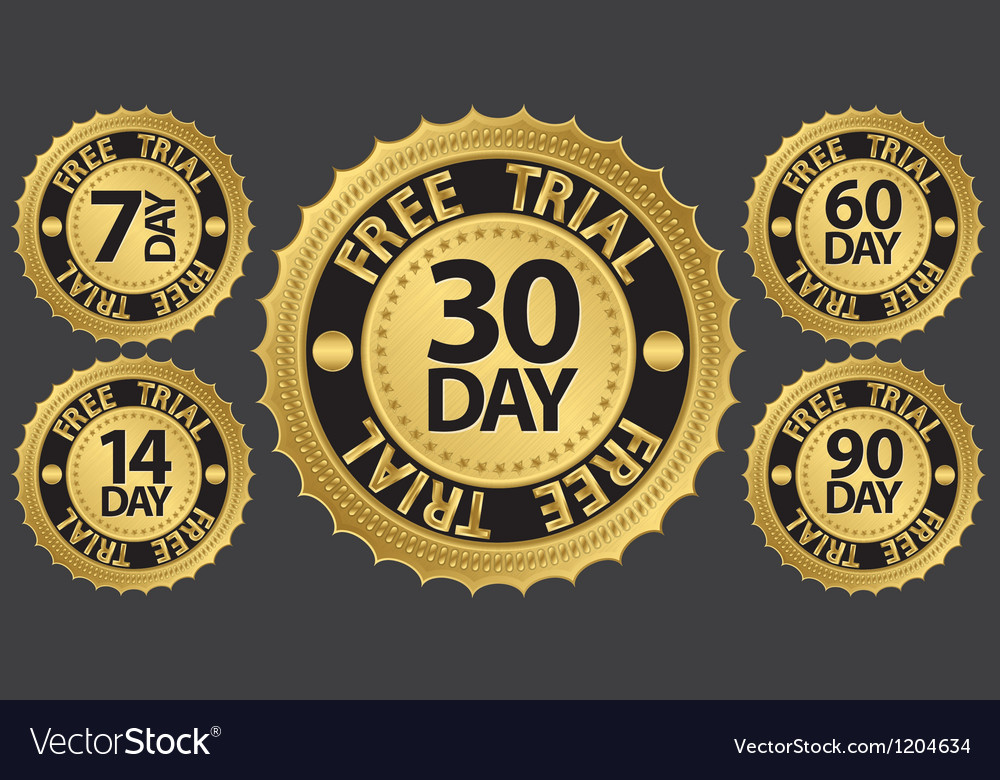 30 day free trial Royalty Free Vector Image - VectorStock