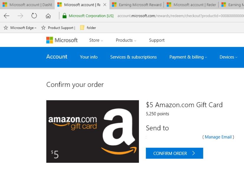 How to score free Amazon gift cards using the Microsoft Rewards program - Pureinfotech