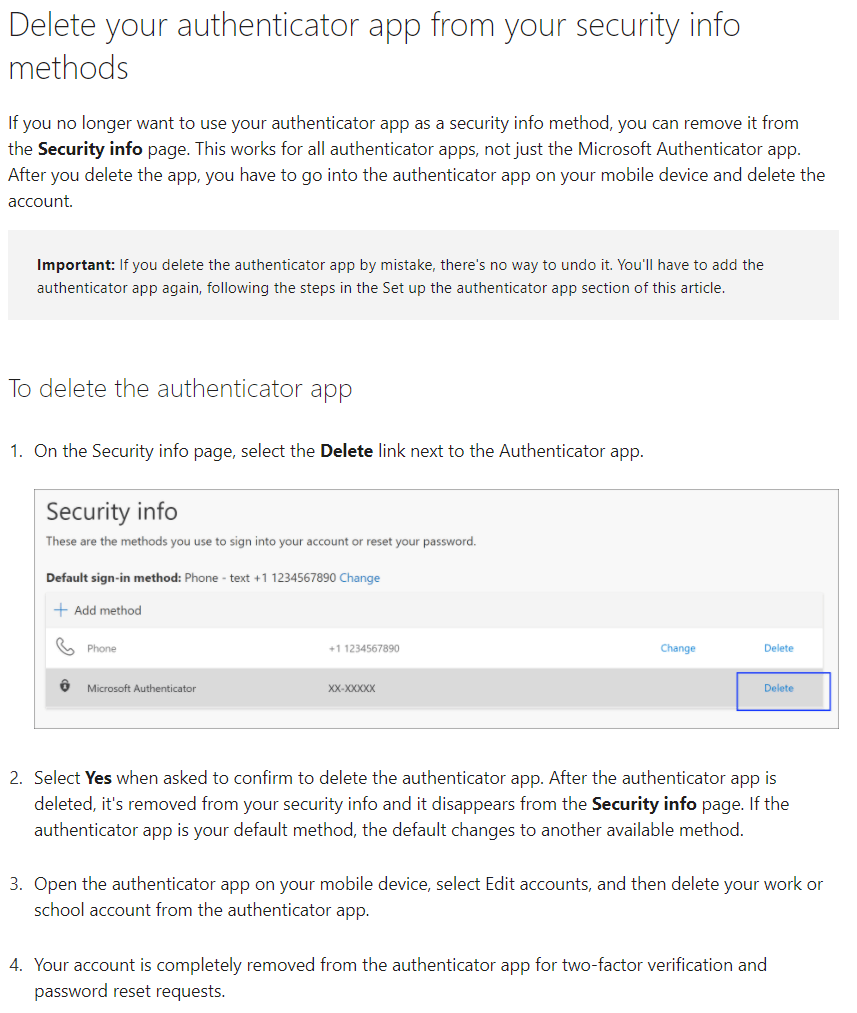 Delete account from authenticator - Microsoft Community