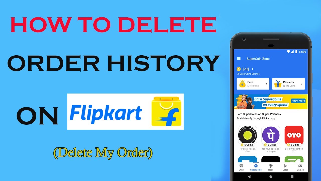 How to Delete My Order History on Flipkart - YouTube