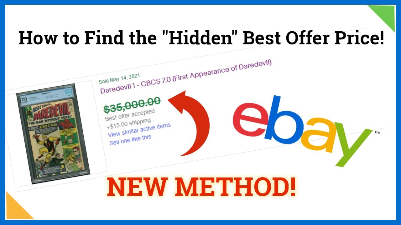 Looking Up Ebay's Hidden Best Offer Selling Price! New Method 2023 (Still Works) - YouTube