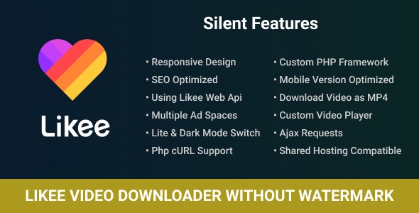 Likee Video Downloader Without Watermark with Ajax by codespikex | CodeCanyon
