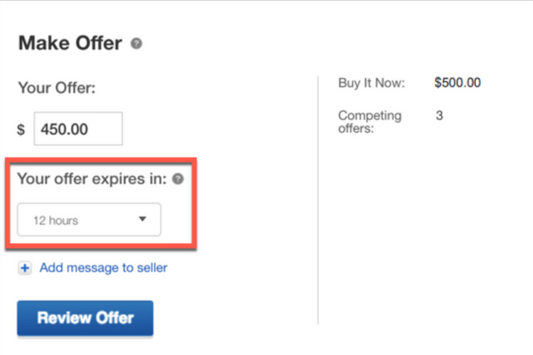Buyers get to decide eBay Best Offer expiration duration - ChannelX