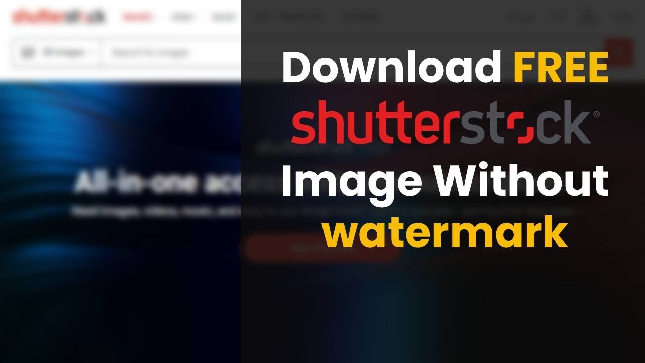 How to download free Shutterstock image without watermark - YouTube
