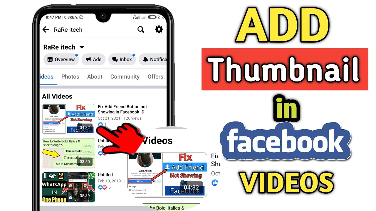How to Add Thumbnail in Facebook Video in 2023 YouTube