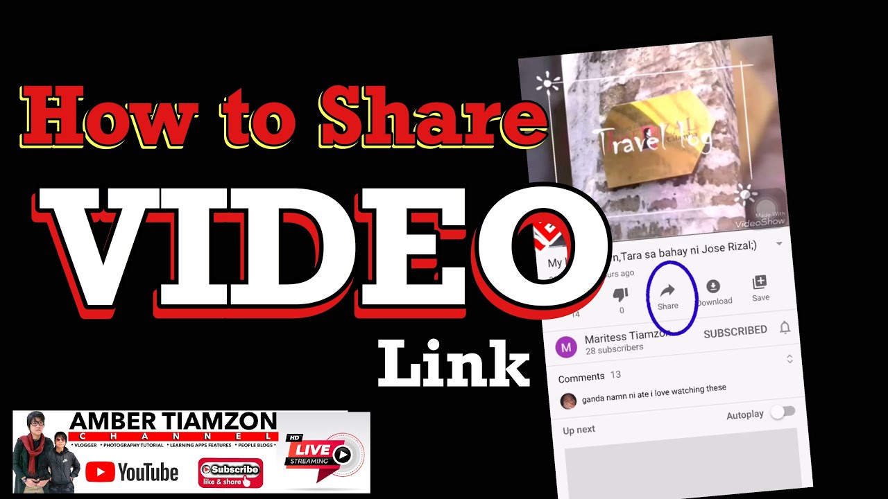 How to share your Video link in youtube YouTube