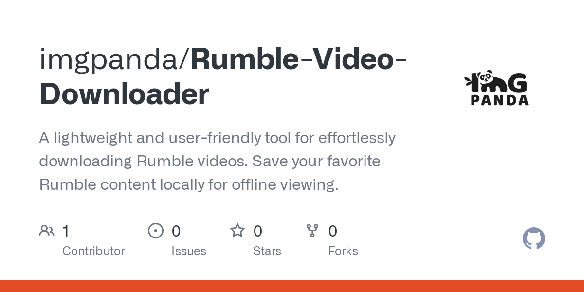 GitHub imgpandaRumbleVideoDownloader A lightweight and user