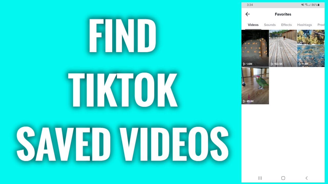 How To Find TikTok Saved Videos YouTube