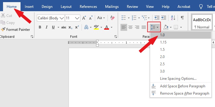 How to single space in Word with shortcut Software Accountant