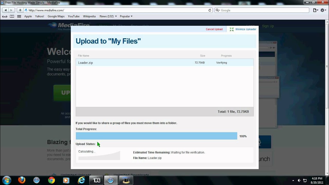How to upload a zip file YouTube