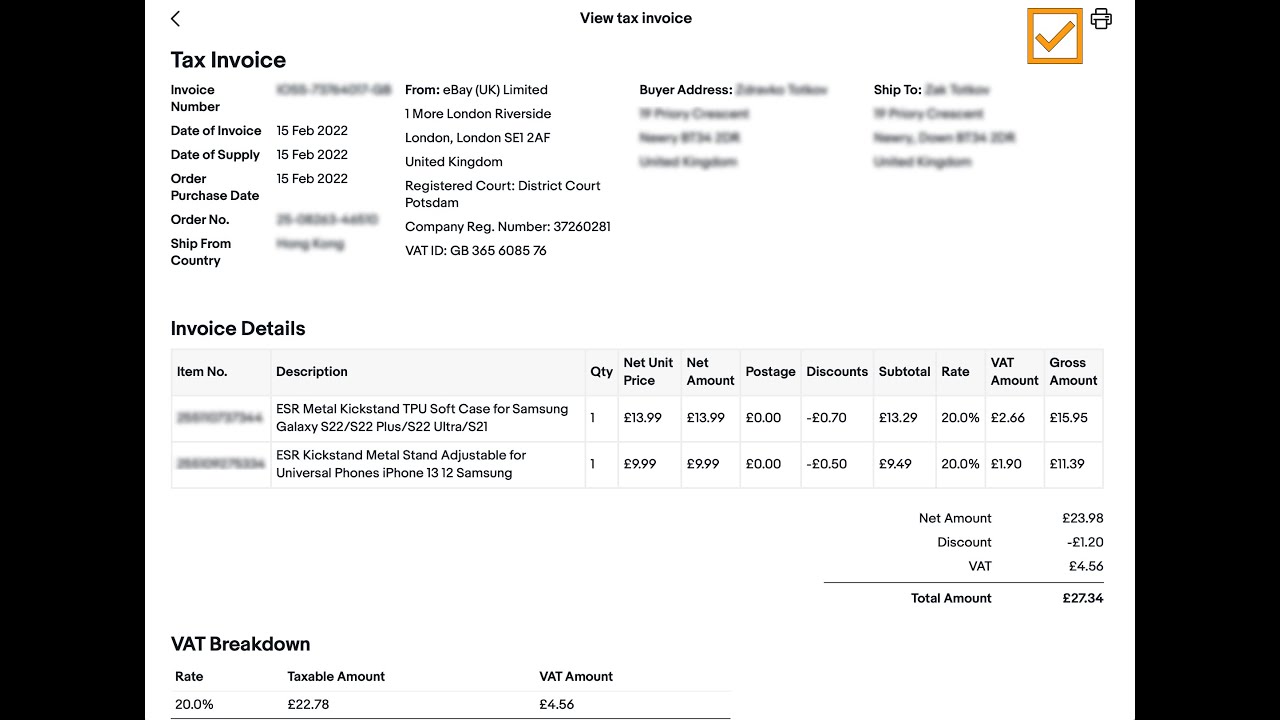 How to find save send or print eBay Invoice YouTube