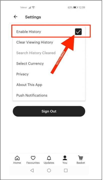 How To Clear History On The Etsy App