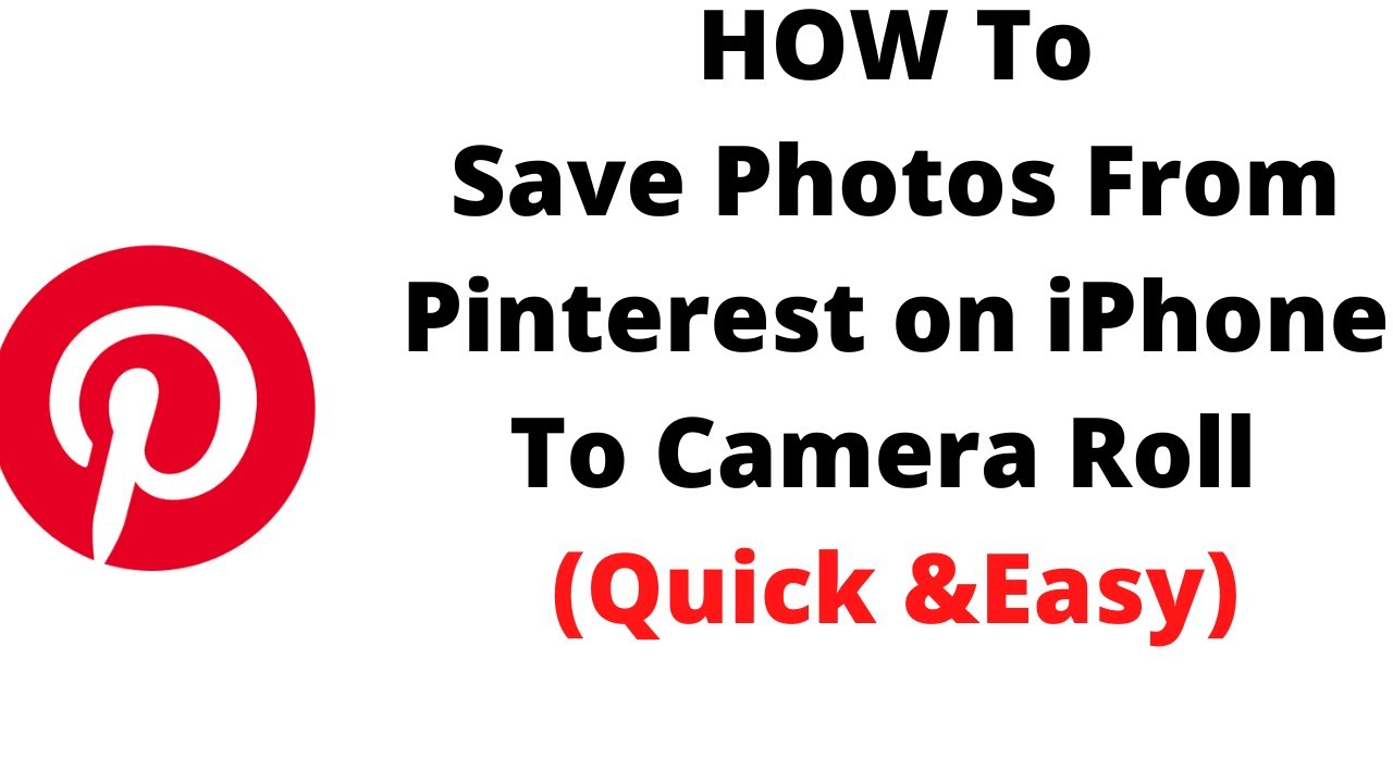 how to save photos from pinterest on iphone to camera roll YouTube