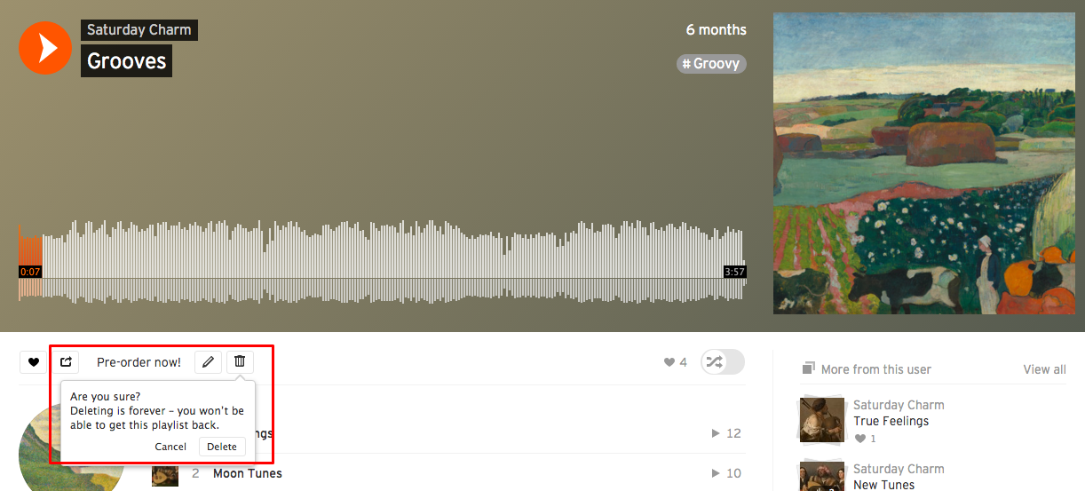 Deleting playlists SoundCloud Help Center