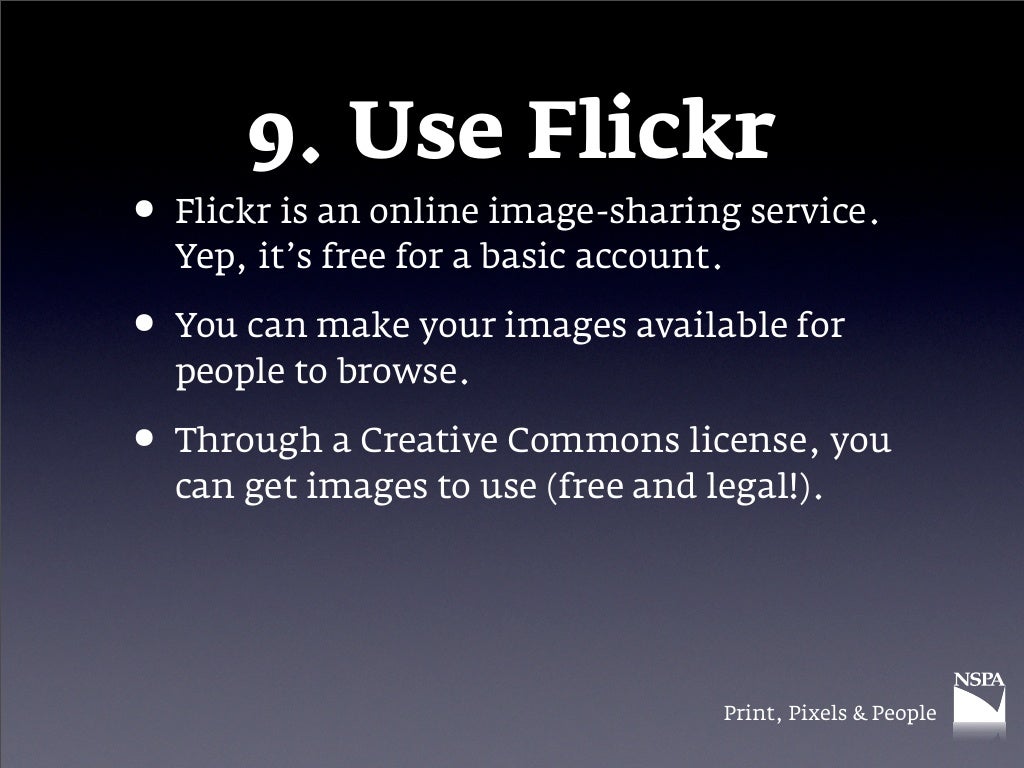 9 Use Flickr Flickr