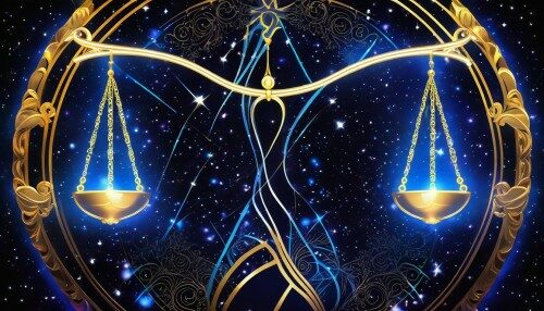 Libra, horoscope sign, glowing art, megystic, mysterious