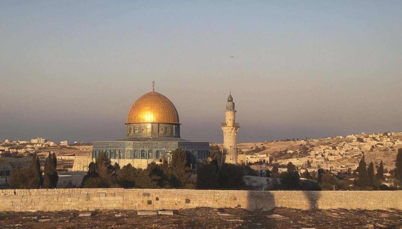 Dome of the rock in liberated palestine free