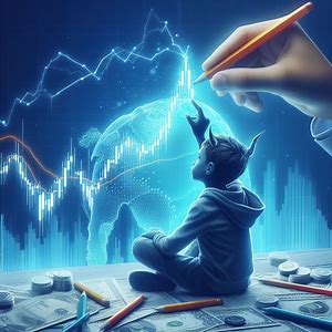 Create a Boy who watching Chart of Bank Nifty