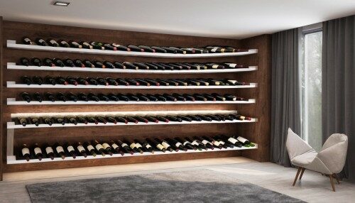 A dope wine shelf that can be used in a bedroom