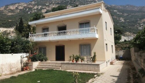 a great beige house at jijel north algeria with luxury garden near of the beach