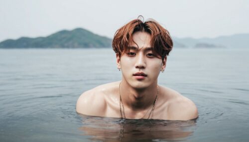 Jung Kook in water 