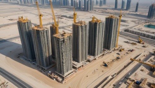 high-rise building construction ongoing UAE