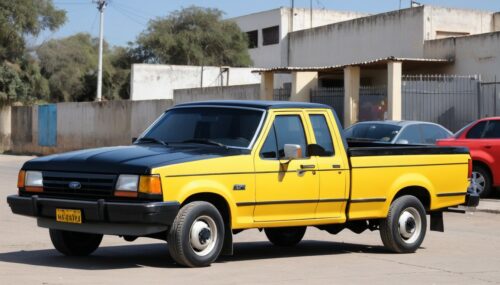 automovil ford escord del año 1988 amarillo y negro 