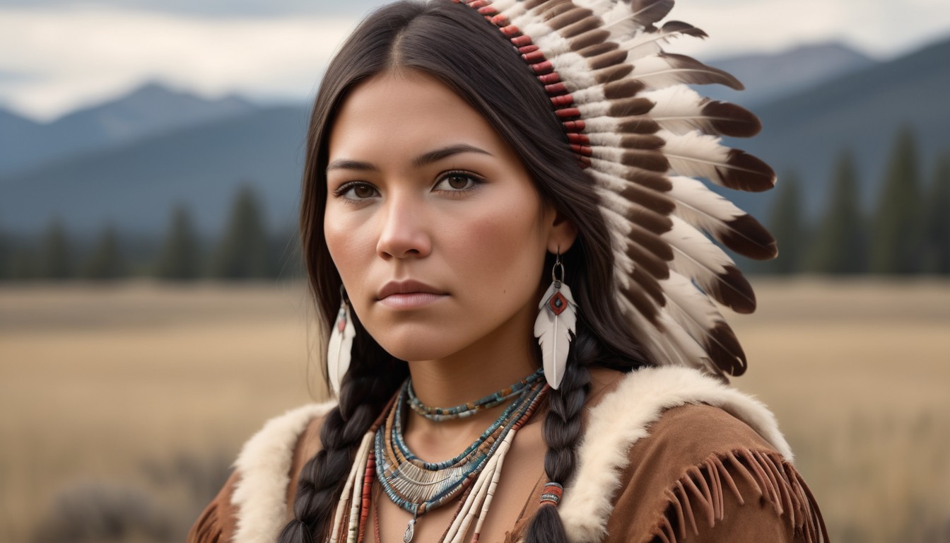 Marisa Quintanilla as Sacagawea young beautiful native american