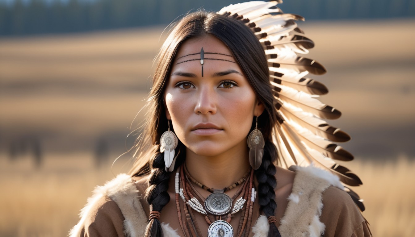 Marisa Quintanilla as Sacagawea young beautiful native american