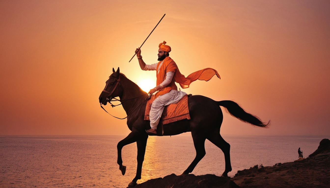 chatrapati shivaji maharaj holding bhavani talvar riding horse - HD ...