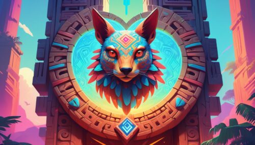 totem animal totem aztek greeble tribal style fanart ornate fantasy heartstone ankama gta5 cover style official behance hd artstation by Jesper Ejsing, by RHADS, Makoto Shinkai and Lois van baarle, ilya kuvshinov, rossdraws totem color pastel vibrant radiating a glowing aura intricate, elegant, sharp focus, illustration, digital painting, concept art, matte, art by WLOP and Artgerm and Greg Rutkowski and Alphonse Mucha, masterpiece --ar 2:3 --s 750