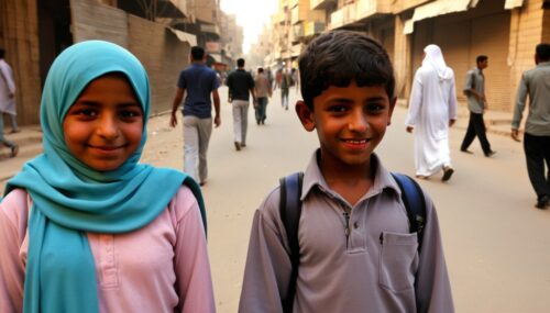 A Bangladeshi boy and arab girl in Cairo 