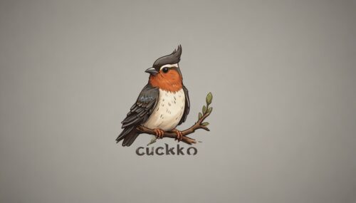 Shirt design with the word cuckoo 