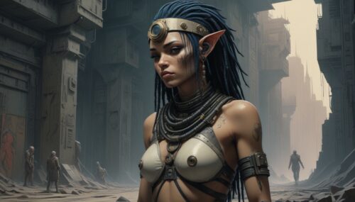 the imaginary rappresentation of my dreams, sci-fi, esotheric, scaring, imaginative, surrealistic, detailed, in style of Enki Bilal 4k, 8k, 16k