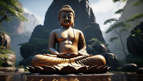 Buddha unreal engine, 8k  --s 1000