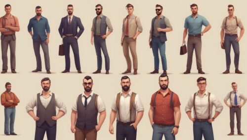 realisitic men character set