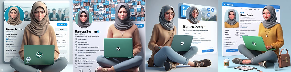 3D AI Avatar of Pakistani Women for Digital Marketing Expert