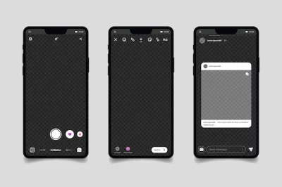 Free Vector | Instagram stories interface template
