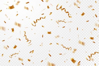 Free Vector | Realistic golden confetti background