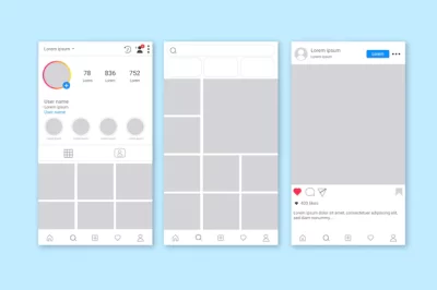 Free Vector | Instagram stories interface template