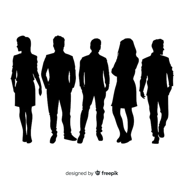 Free Vector | Adult people silhouettes background
