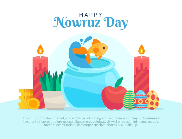 Free Vector | Flat happy nowruz illustration