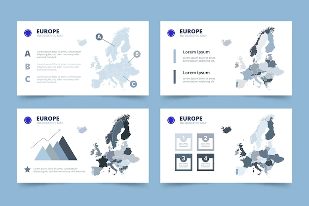 Free Vector | Hand drawn europe map infographic