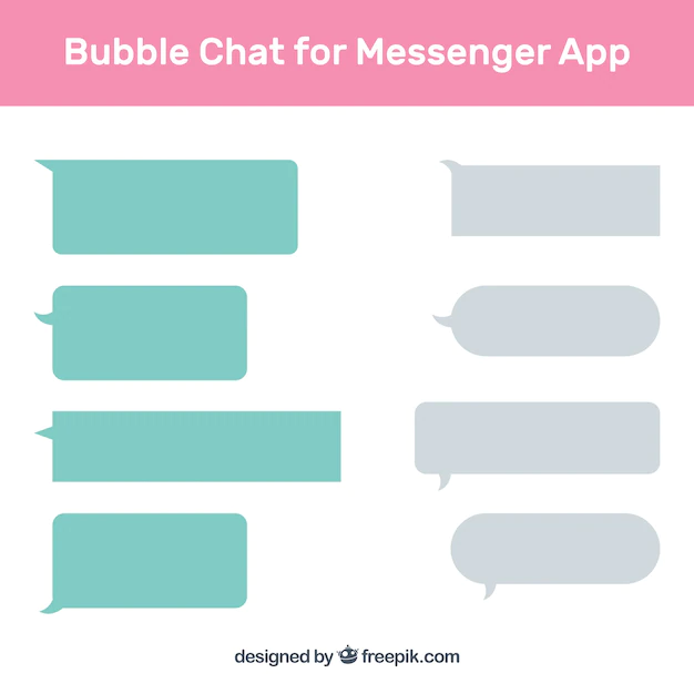 Free Vector | Set of different bubbles chat for messenger app