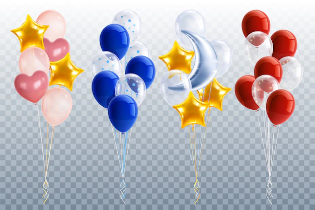 Free Vector | Realistic party balloons set