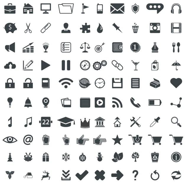 Free Vector | 100 universal icons