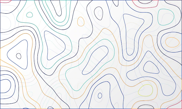 Free Vector | Abstract colorful topographic map design vector