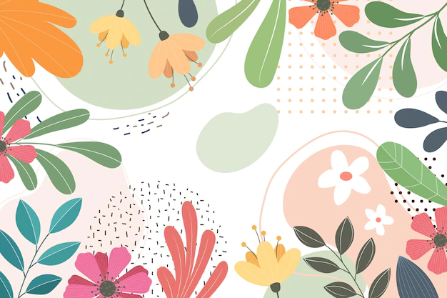 Free Vector | Abstract flat floral background
