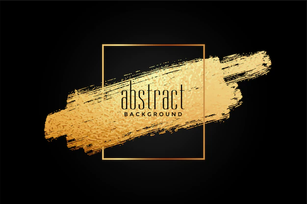 Free Vector | Abstract golden brush stroke frame