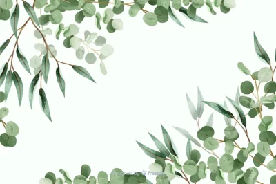 Free Vector | Abstract green leaves frame with copy space